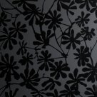 Glass Black Etched Flowers